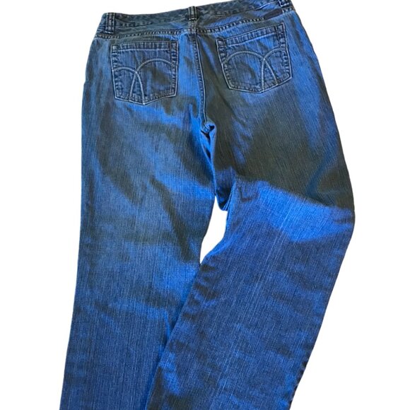 Liz Claiborne Bootcut Jeans w/Leather Quilted Buttons, Vintage 90s, Size 10 - Picture 10 of 12